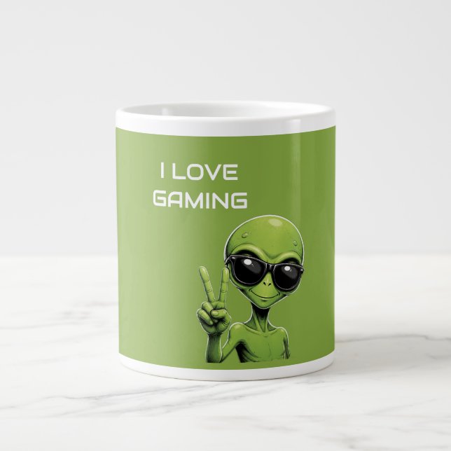 I love gaming giant coffee mug (Front)