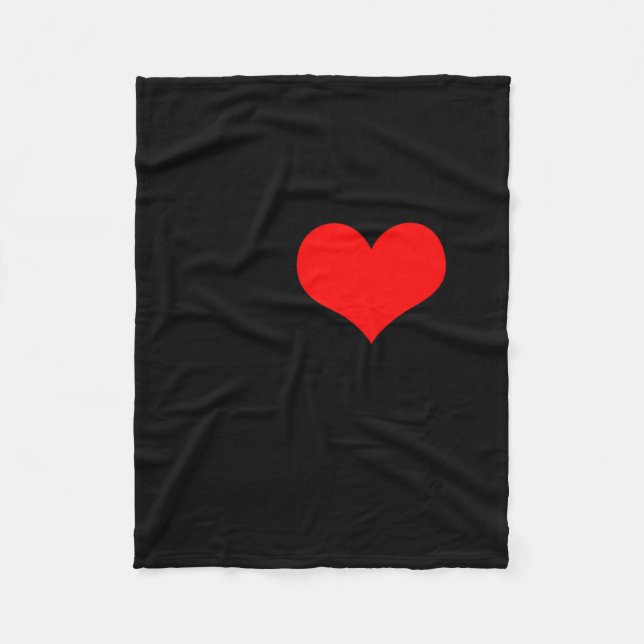 I Love Garage Doors Christmas Red Heart Funny Gift Fleece Blanket (Front)