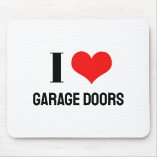 I Love Garage Doors Christmas Red Heart Funny Gift Mouse Pad