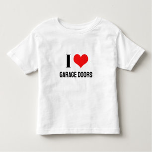 I Love Garage Doors Christmas Red Heart Funny Gift Toddler T-shirt