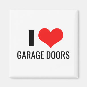 I Love Garage Doors Funny Christmas Red Heart Gift Magnet