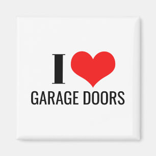 I Love Garage Doors Red Heart Funny Christmas Gift Magnet