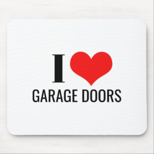 I Love Garage Doors Red Heart Funny Christmas Gift Mouse Pad