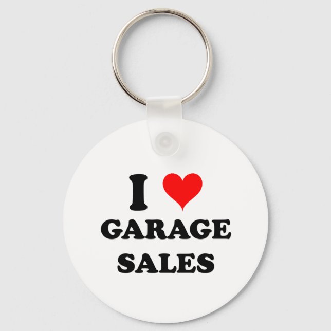I Love Garage Sales Keychain (Front)