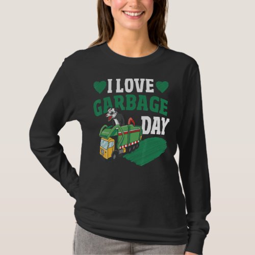 I Love Garbage Day  Possum Garbage Truck Opossum T_Shirt