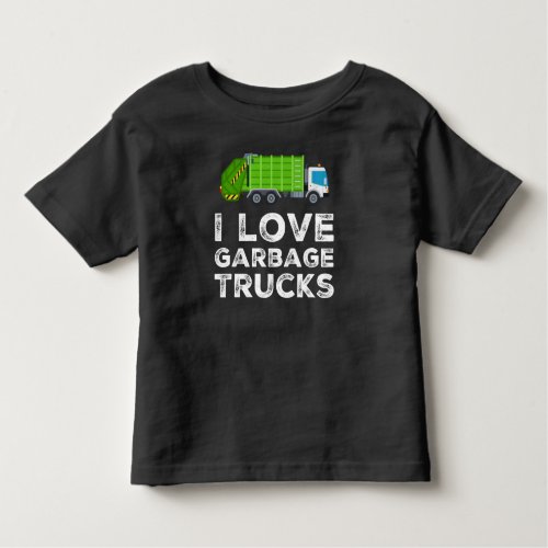 I Love Garbage Truck For Kids Toddler Long Sleeve Toddler T_shirt