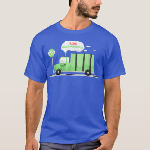 I Love Garbage Truck Kids Shirt  Boys Trash Truck 