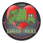 I Love Garbage Trucks Kids Sticker