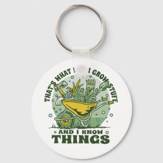 I love gardening with the funny gardener wheelbarr keychain