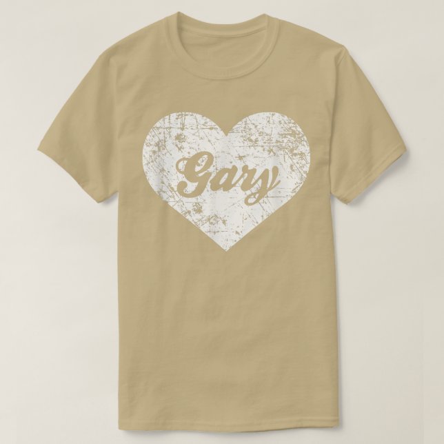 I Love Gary , Funny Cute Indiana Hometown Gift  T-Shirt (Design Front)