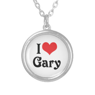 I Love Gary Silver Plated Necklace