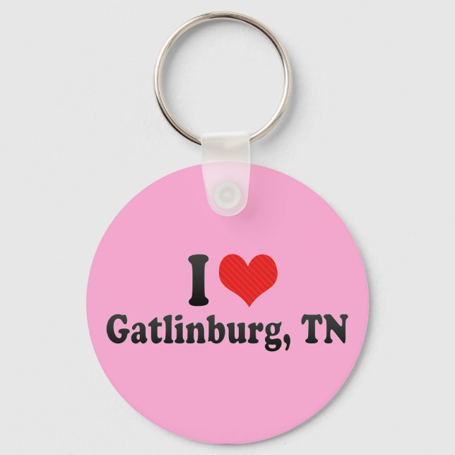 I Love Gatlinburg, TN Keychain (Front)