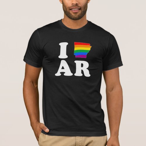 I LOVE GAY ARKANSAS __ WHITE _png T_Shirt
