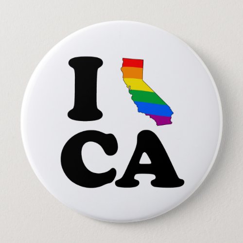 I LOVE GAY CALIFORNIA PINBACK BUTTON