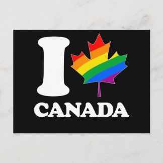 I LOVE GAY CANADA - - WHITE -.png Postcard