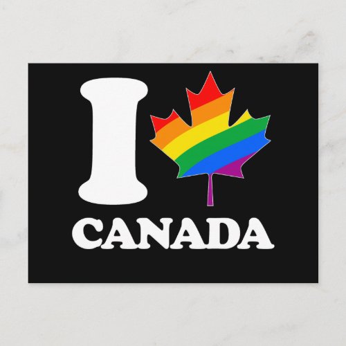 I LOVE GAY CANADA _ _ WHITE _png Postcard