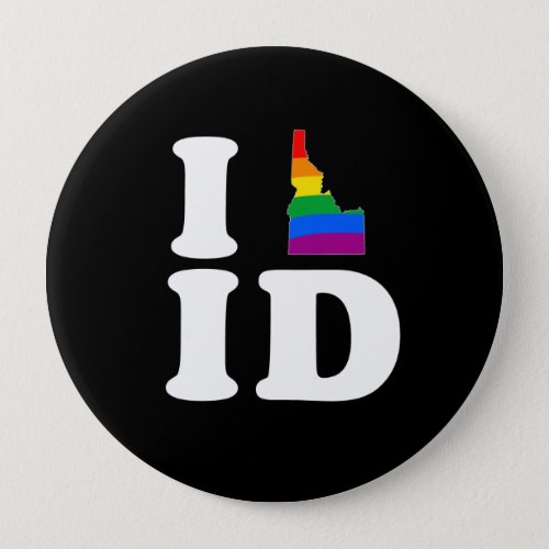 I LOVE GAY IDAHO _ WHITE _png Button