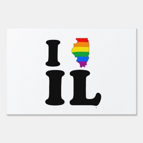I LOVE GAY ILLINOIS SIGN