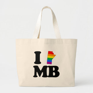 I LOVE GAY MANITOBA -.png Large Tote Bag