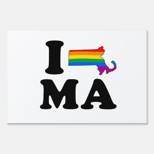 I LOVE GAY MASSACHUSETTS SIGN