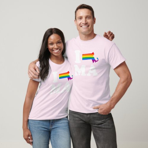 I LOVE GAY MASSACHUSETTS _ WHITE _png T_Shirt