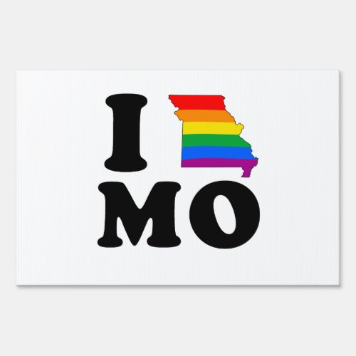 I LOVE GAY MISSOURI YARD SIGN