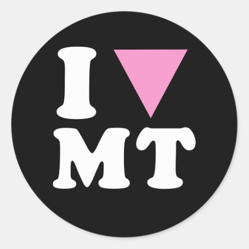 I LOVE GAY MT _ WHITE _png Classic Round Sticker