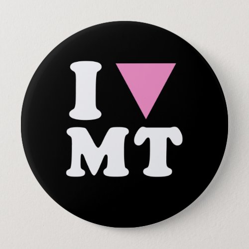 I LOVE GAY MT _ WHITE _png Pinback Button