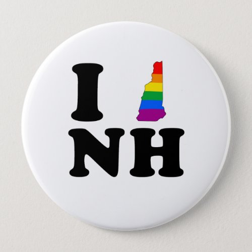I LOVE GAY NEW HAMPSHIRE PINBACK BUTTON
