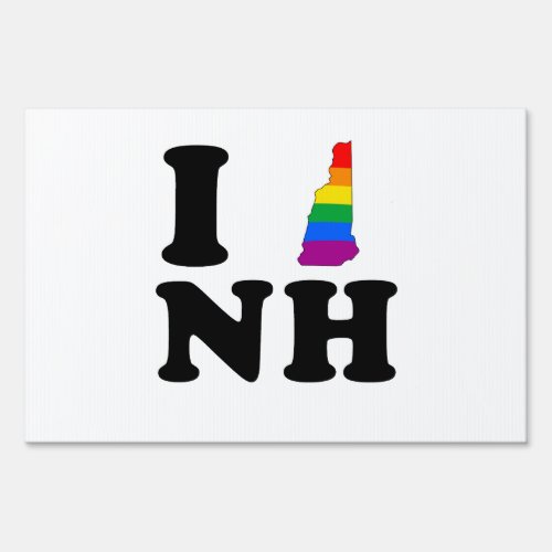 I LOVE GAY NEW HAMPSHIRE YARD SIGN