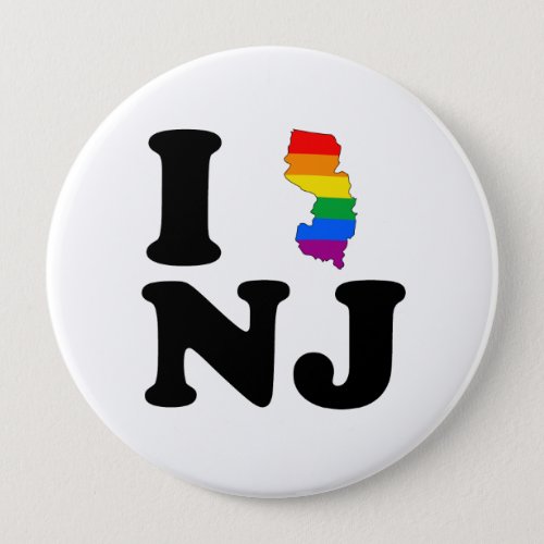 I LOVE GAY NEW JERSEY PINBACK BUTTON