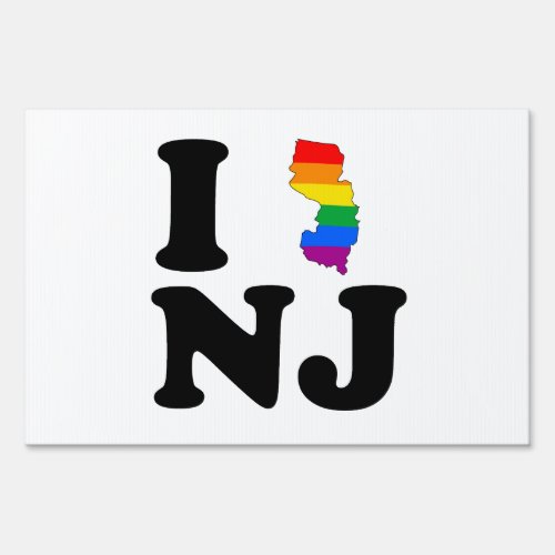 I LOVE GAY NEW JERSEY SIGN