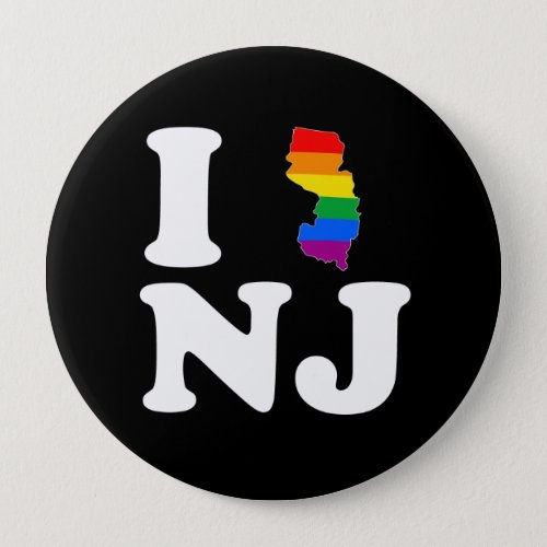 I LOVE GAY NEW JERSEY _ WHITE _png Pinback Button
