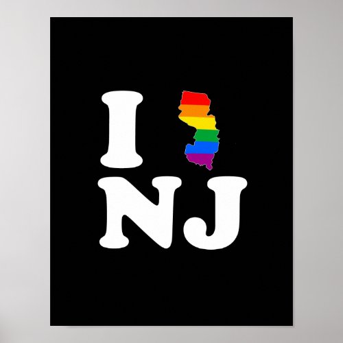 I LOVE GAY NEW JERSEY _ WHITE _png Poster