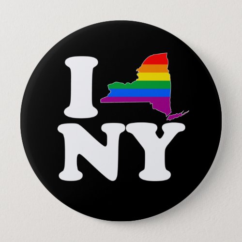 I LOVE GAY NEW YORK _ WHITE _png Pinback Button