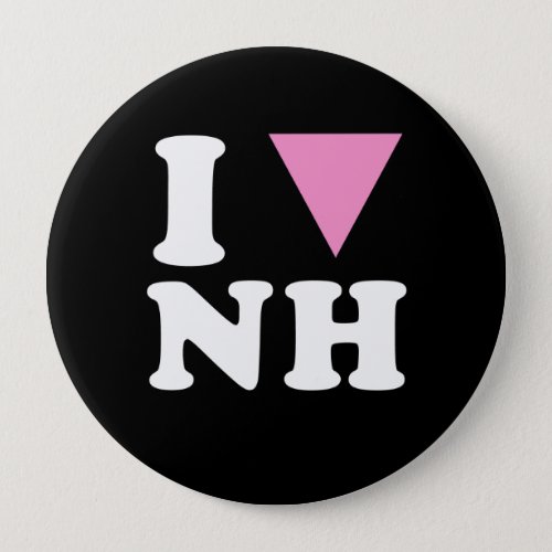 I LOVE GAY NH _ WHITE _png Pinback Button