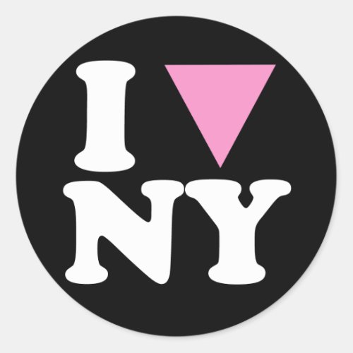 I LOVE GAY NY _ WHITE _png Classic Round Sticker