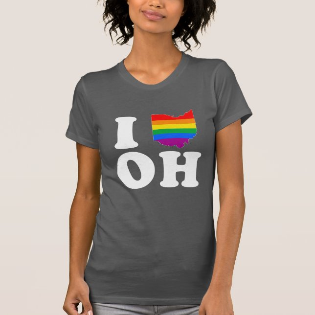 I LOVE GAY OHIO - WHITE -.png T-Shirt (Front)