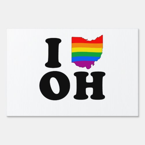 I LOVE GAY OHIO YARD SIGN
