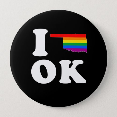 I LOVE GAY OKLAHOMA _ WHITE _png Pinback Button
