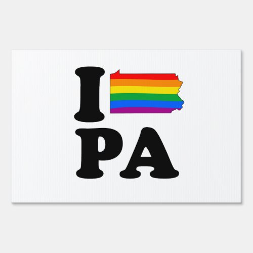 I LOVE GAY PENNSYLVANIA YARD SIGN