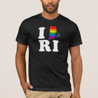 I LOVE GAY RHODE ISLAND - WHITE -.png T-Shirt
