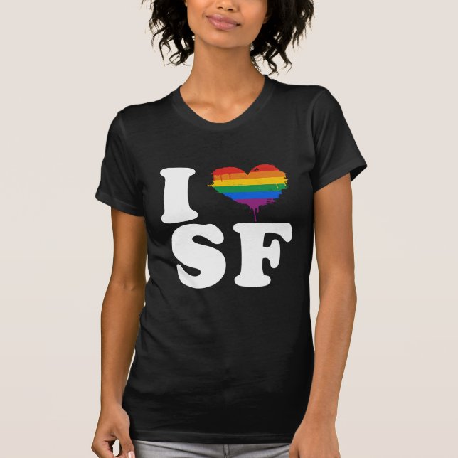 I LOVE GAY SAN FRANCISCO - WHITE -.png T-Shirt (Front)