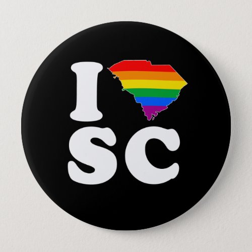 I LOVE GAY SOUTH CAROLINA _ WHITE _png Button