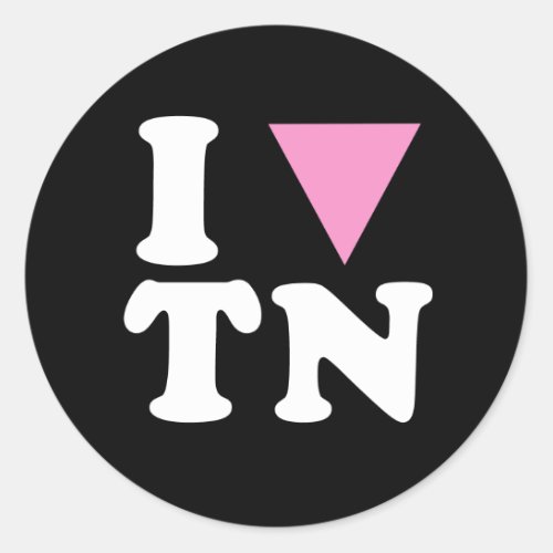 I LOVE GAY TN _ WHITE _png Classic Round Sticker