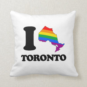 I LOVE GAY TORONTO -.png Throw Pillow