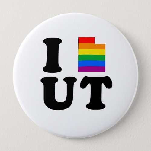 I LOVE GAY UTAH PINBACK BUTTON