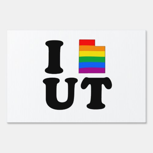 I LOVE GAY UTAH SIGN