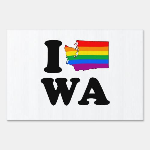 I LOVE GAY WASHINGTON SIGN