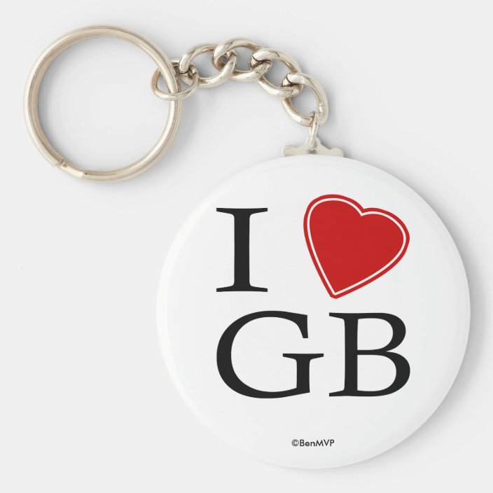I Love GB Key Chain